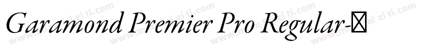 Garamond Premier Pro Regular字体转换